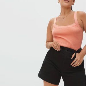 The Everlane Women's Way High Twill Short Size 12 in Black